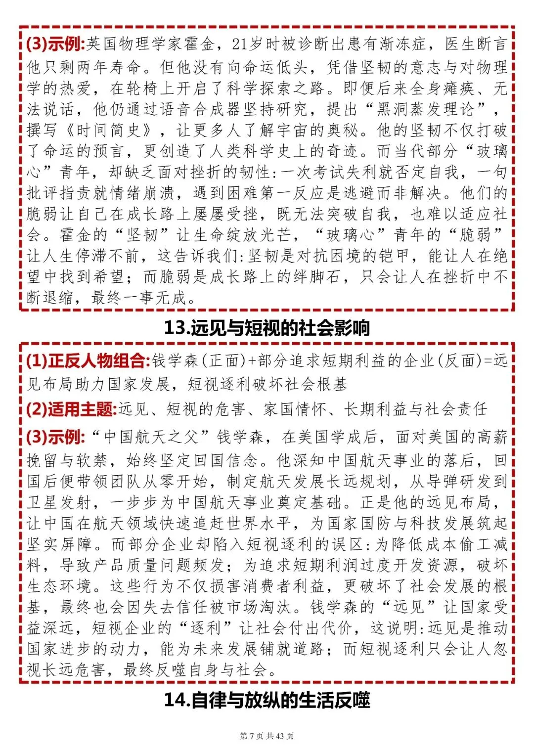 中考语文作文素材【高频 80 个主题正反人物素材大全】快收藏! 第7张