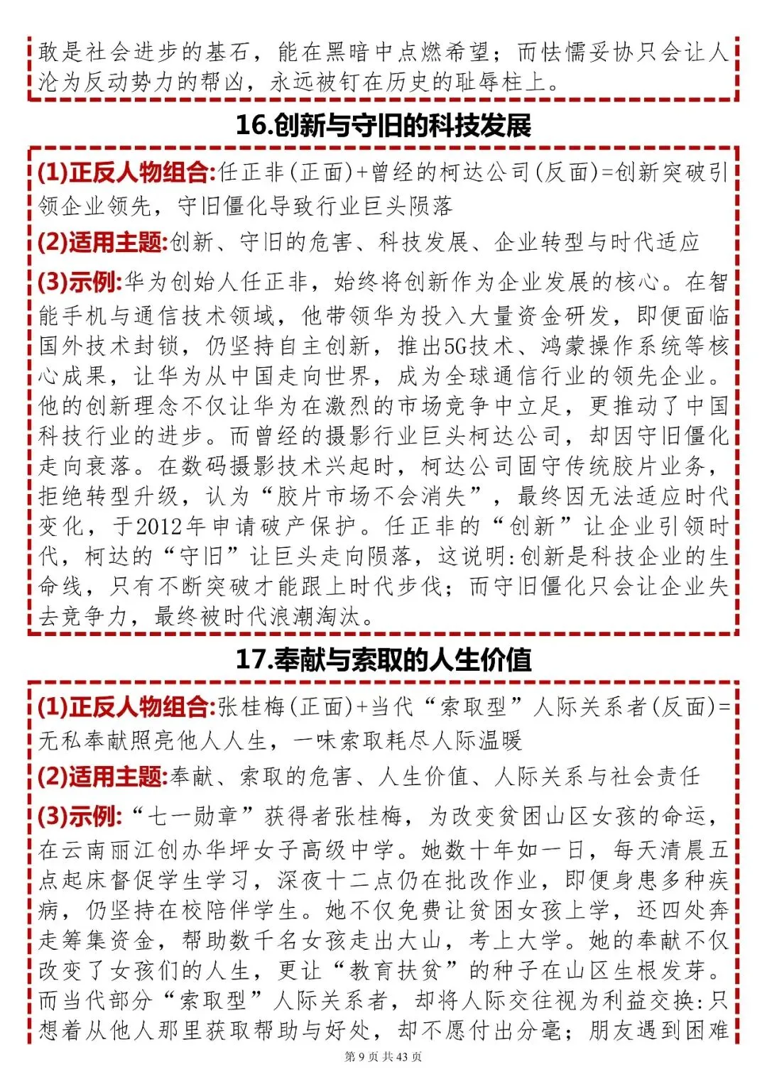 中考语文作文素材【高频 80 个主题正反人物素材大全】快收藏! 第9张