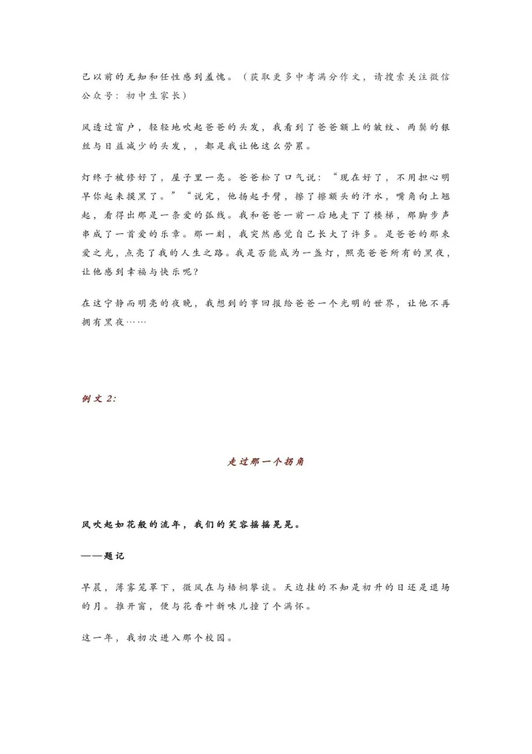 初中语文 | 中考语文押题作文:【成长类】作文(范文5篇,可打印) 第3张