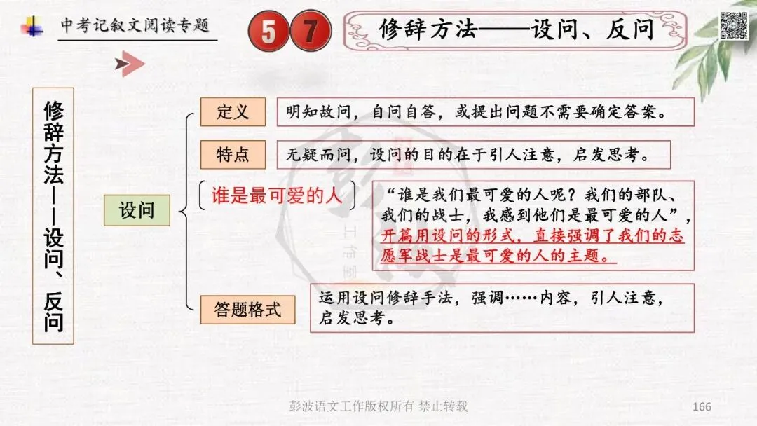 【中考专项复习课件】记叙文阅读-思维导图(全)帮助学生自主复习 第170张
