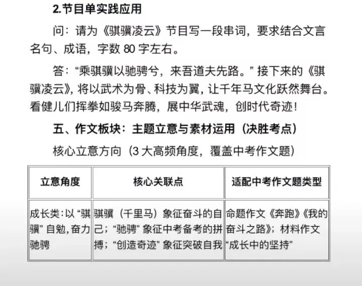 2026春晚藏了多少中考语文素养考点 第6张