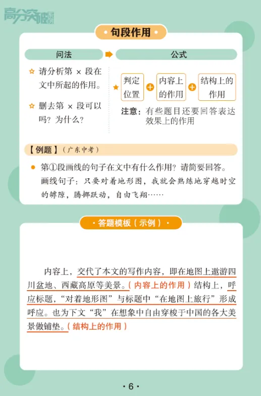 中考阅读救命模板⑥!句段作用“3维满分法”,结构+内容+效果全答透 第1张