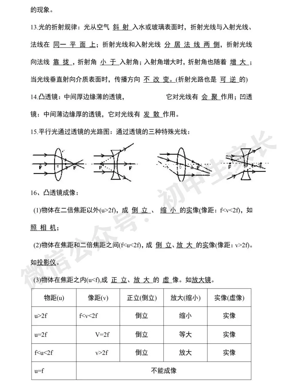 2026中考物理必考知识大纲梳理,初二到初三都能用!(替孩子转发打印) 第4张