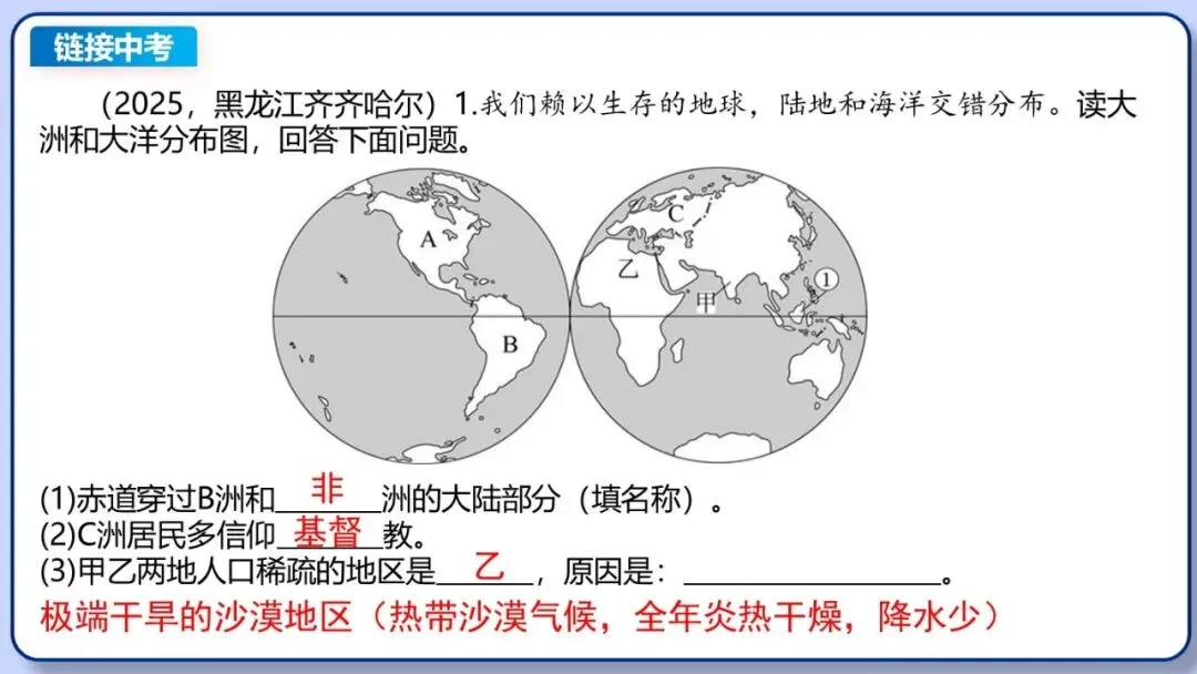 2026年中考地理复习专题七:居民与文化、发展与合作(课件+教学设计+课后习题) 第31张