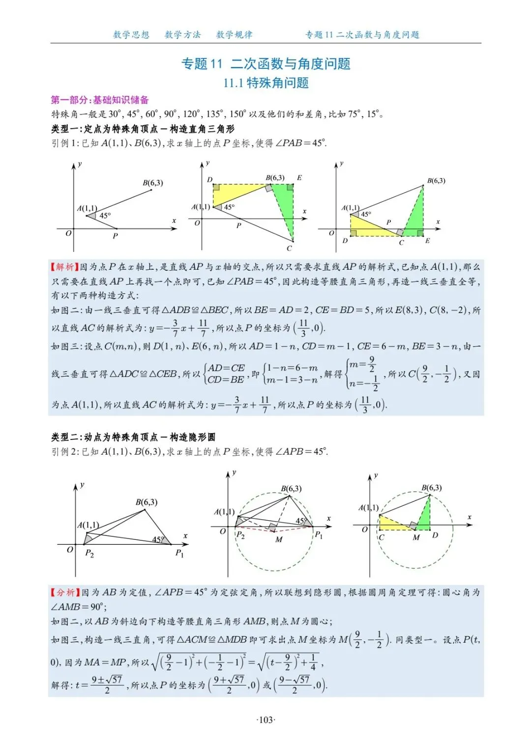 中考复习专题,二次函数压轴题---角度问题 第1张 中考复习专题,二次函数压轴题---角度问题 第1张