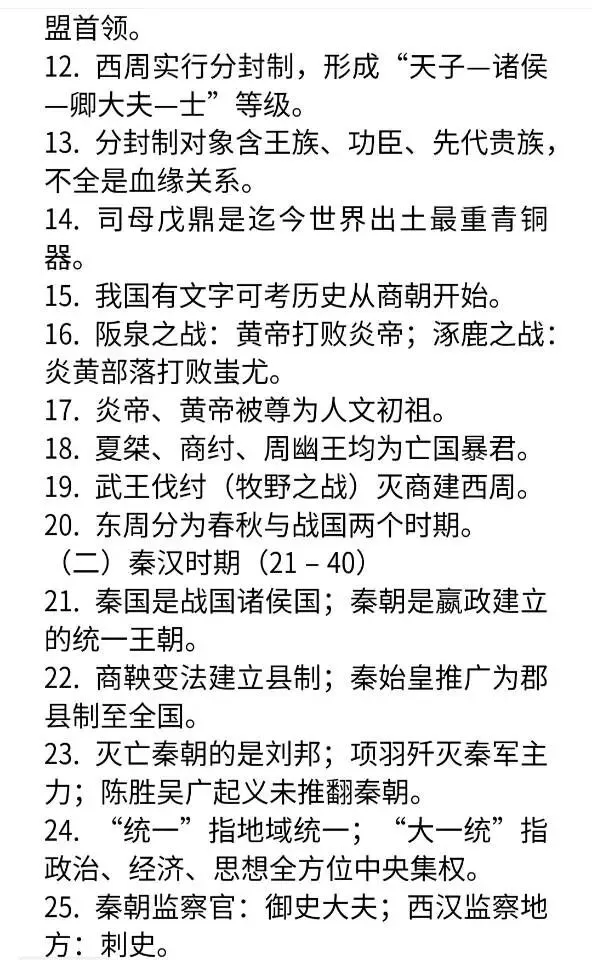 中考复习中国历史易错易混基础知识归纳和选择题各280例 第2张