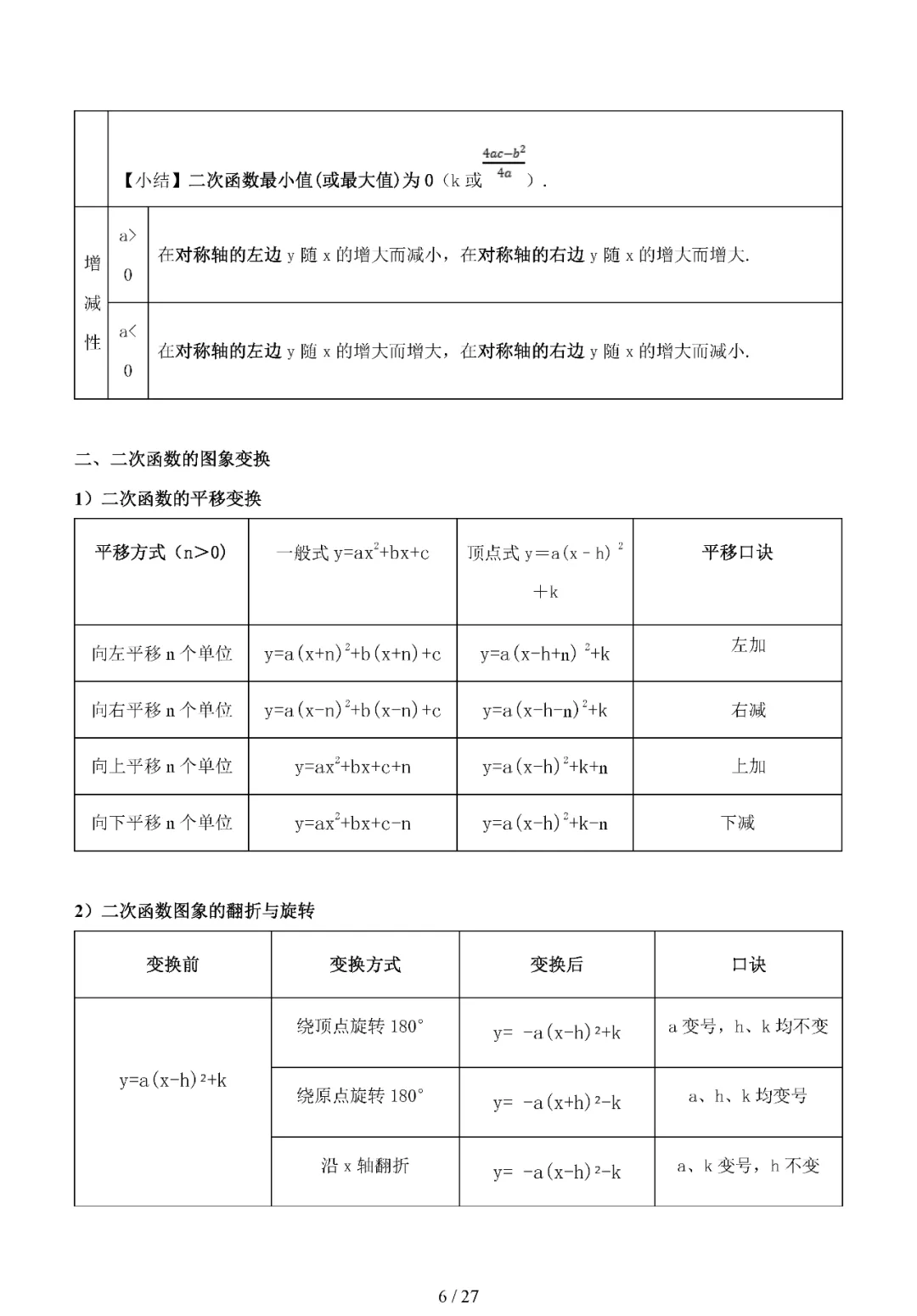 中考数学 | 中考一轮专题之二次函数的图像与性质 第9张