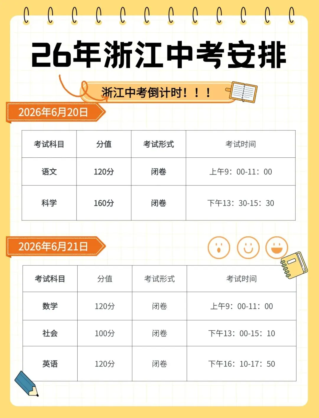 【2026】宁波中考时间安排!往年各地一模时间参考! 第2张