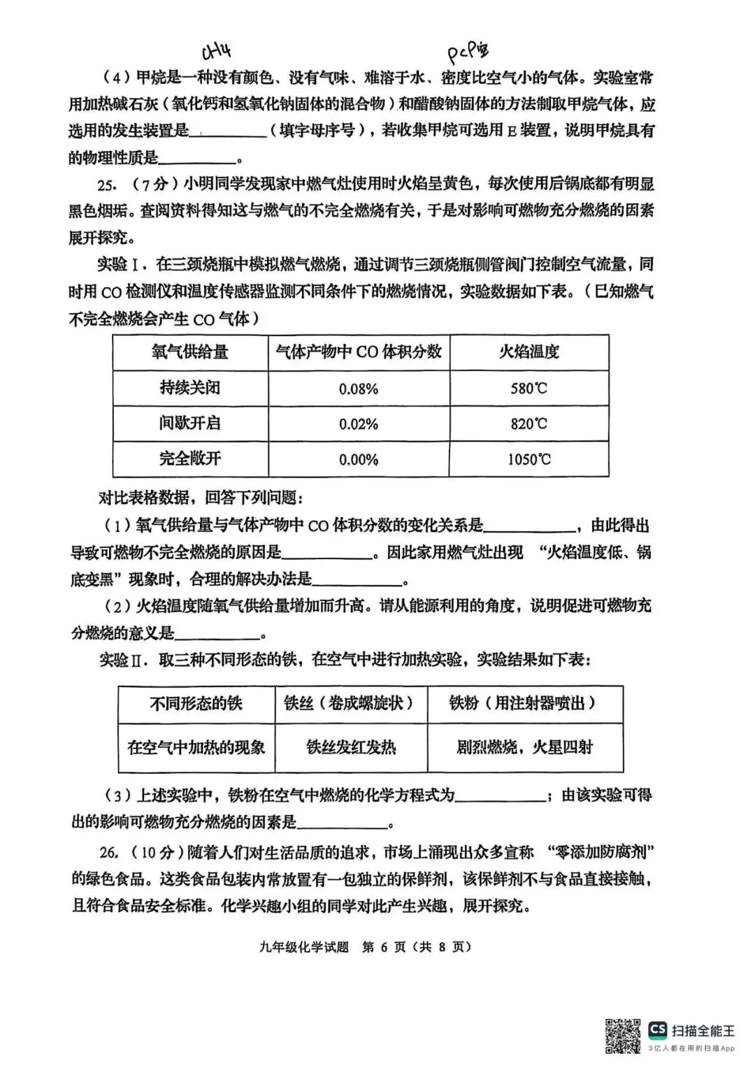 阿文中考第36套2025化学一模城阳(无水印可下载)-第6张图片-四季读书网
