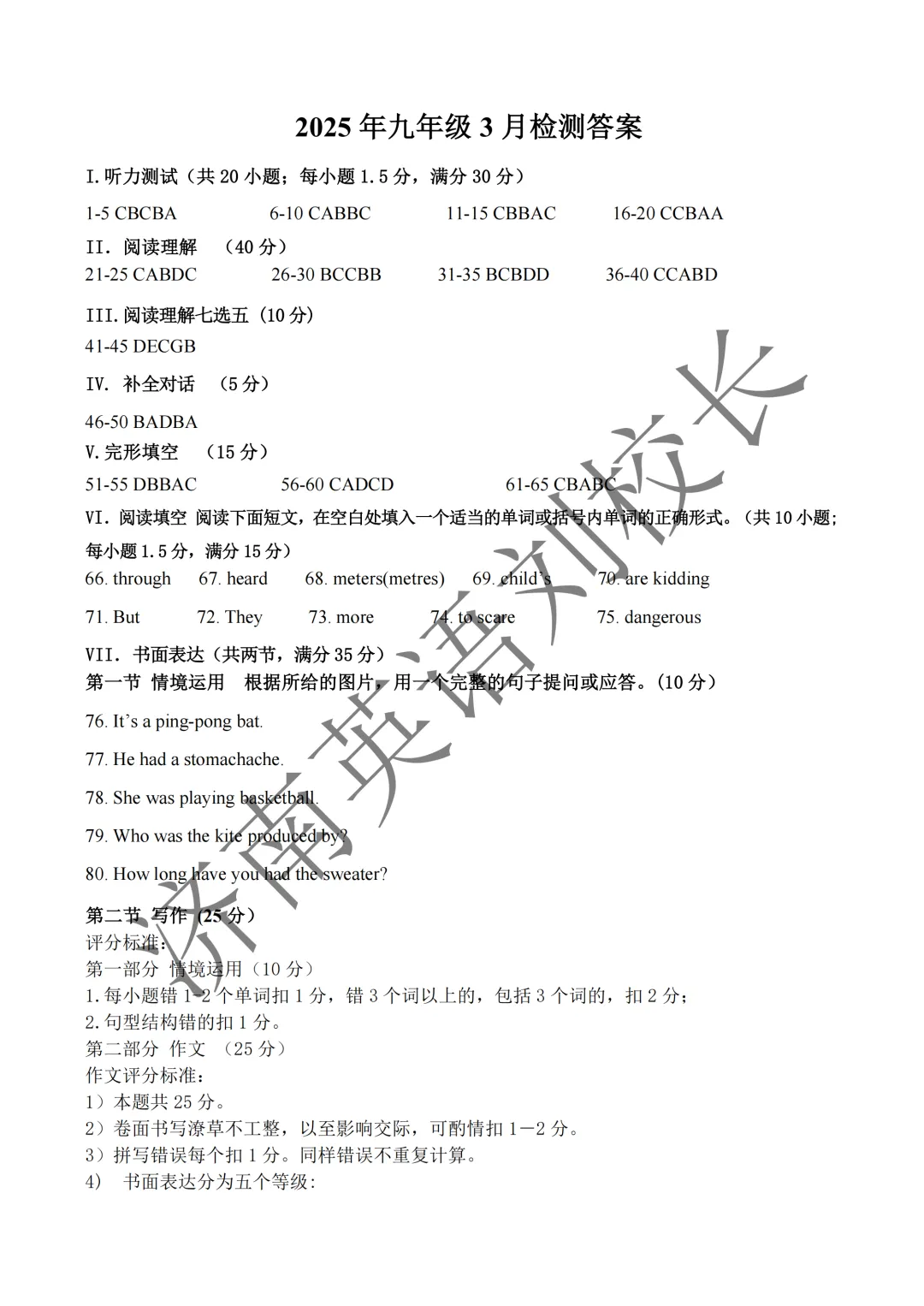 2025年山东省济南市东南片区九年级中考一模英语试题及答案 第12张