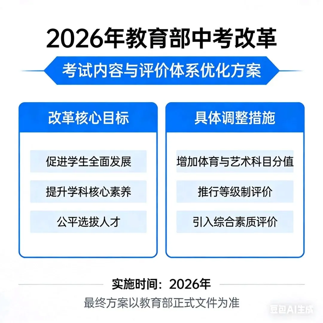 2026中考大改!教育部重磅信号:刷题时代终结,升学通道变了 第1张