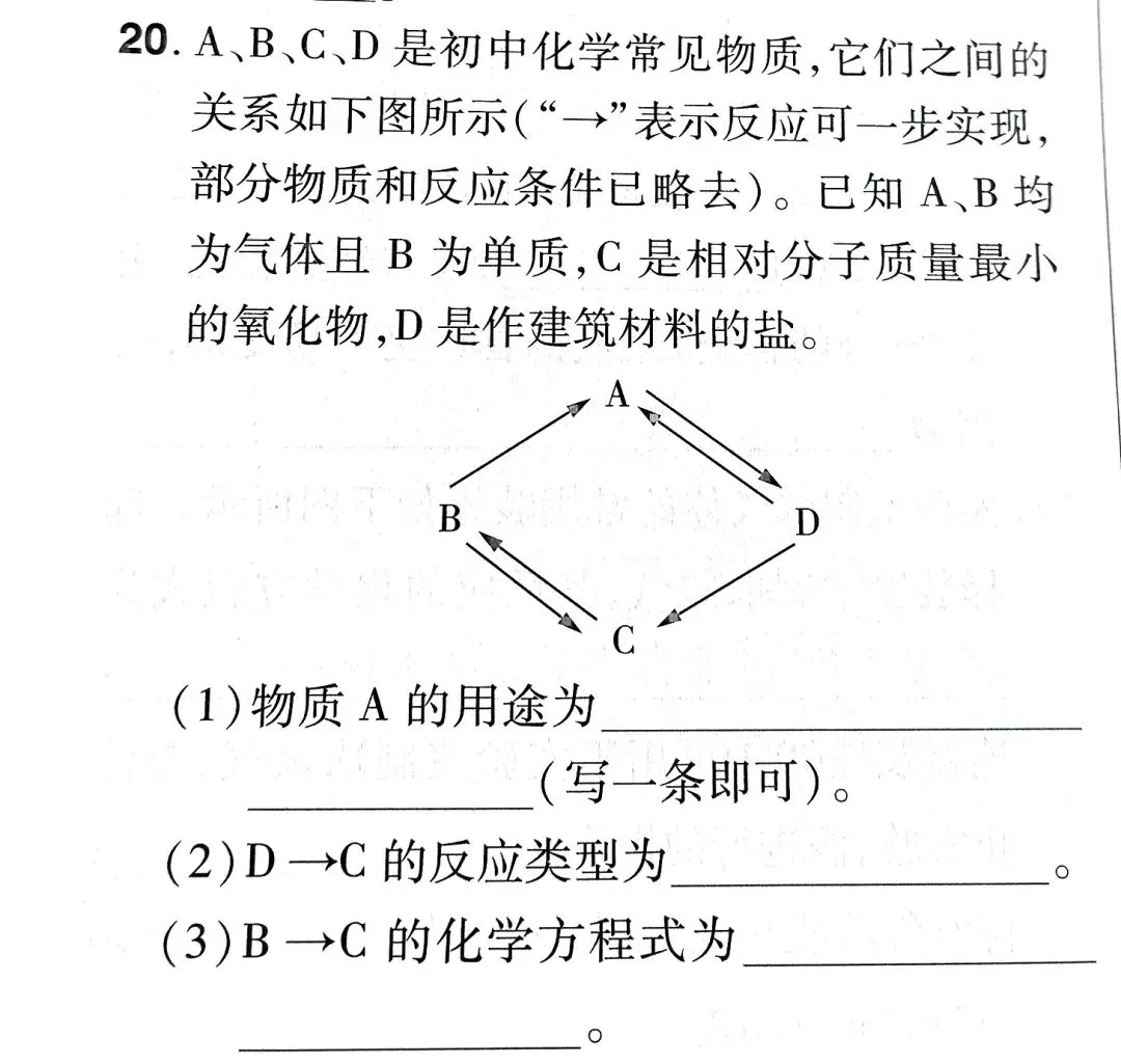 『Day 22』中考化学:《物质的转化及其推断》赏析 第2张