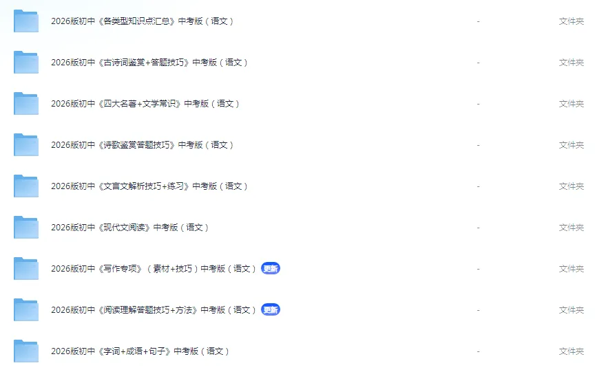 2026版初中《中考八大类型解题技巧合集》(语文) 第2张