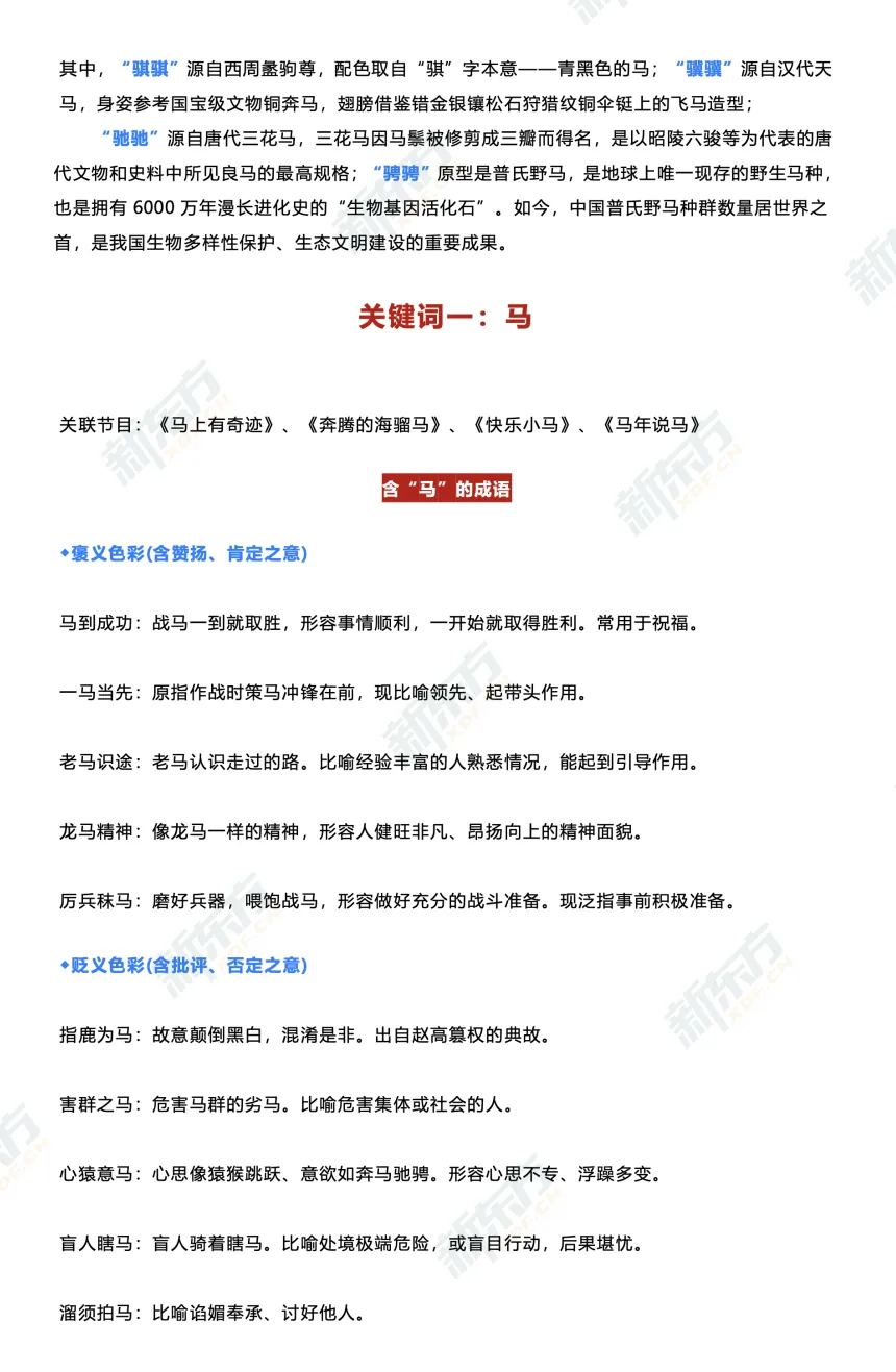 2026春晚中考知识点全解锁!骐骥驰骋背后,藏着太多门道 第9张