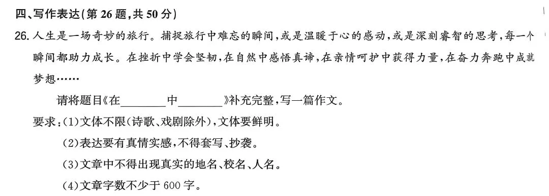 2025年各省市中考作文原题回放 第34张