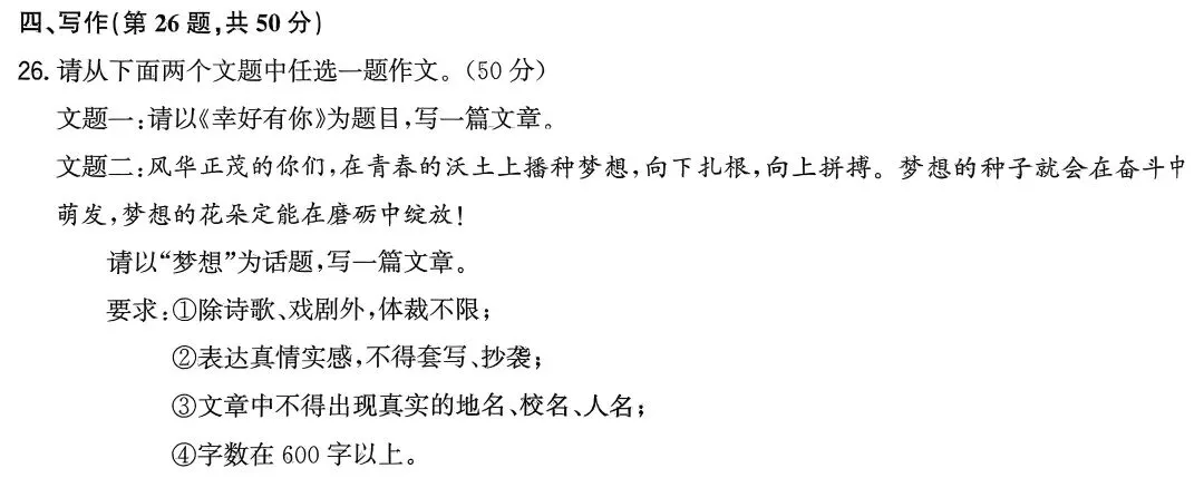 2025年各省市中考作文原题回放 第35张