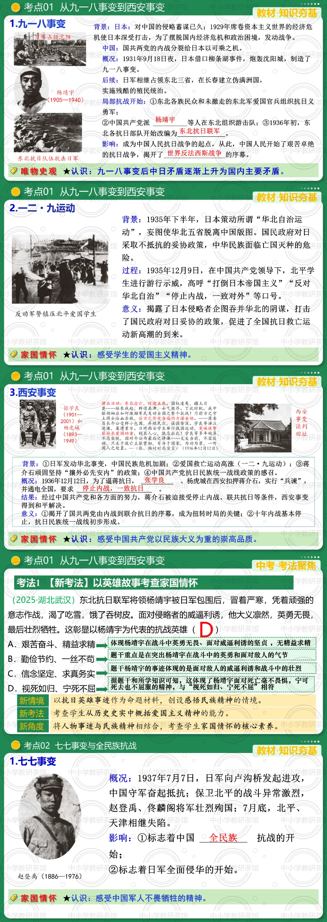2026年中考历史高分秘籍:解锁“中华民族的抗日战争”复习新姿势|专题13 中华民族的抗日战争(复习) 第4张
