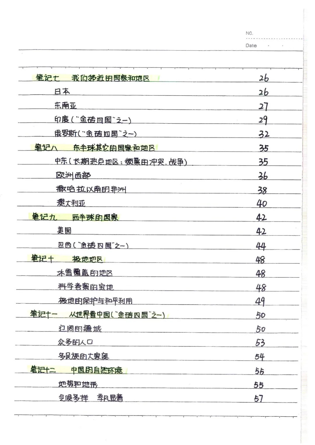 2026春九年级下册地理【中考地理状元笔记】(132页)完整高清电子版可打印 第6张