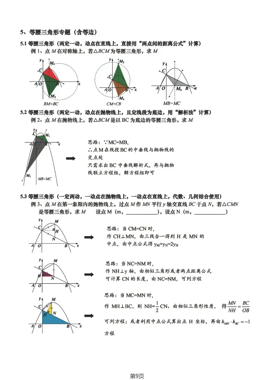 中考数学压轴题解题策略小结 第9张