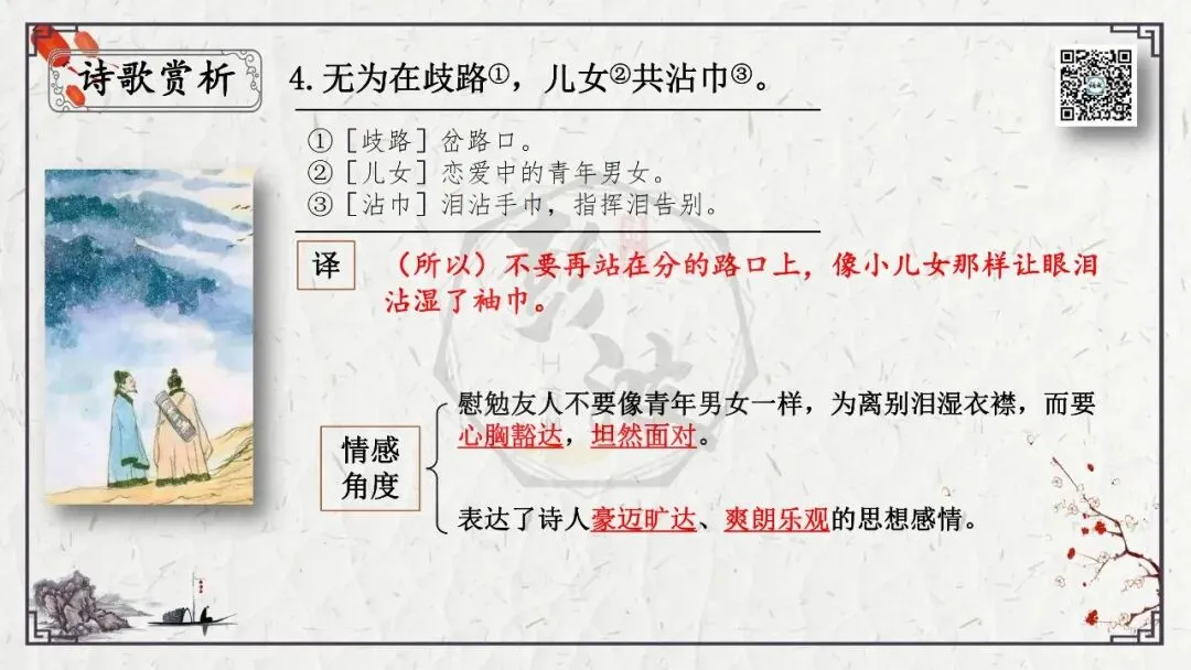 【中考专项复习课件】诗词曲85篇-49《送杜少府之任蜀州》 第17张