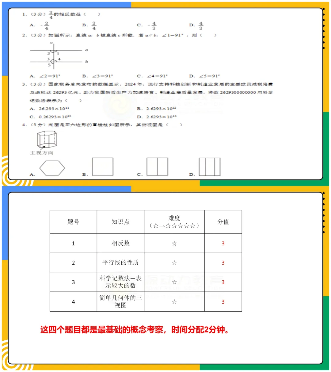 2023-2025年近三年嘉兴中考数学试卷分析 第2张