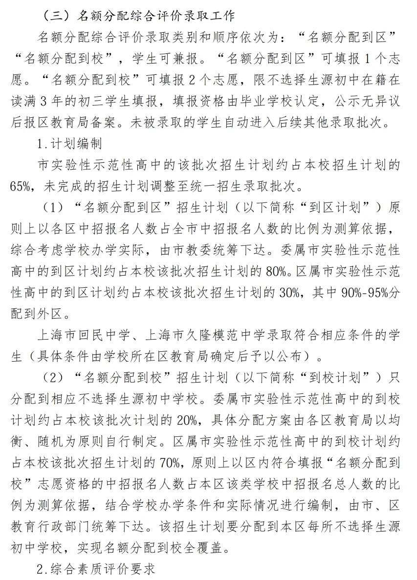 重磅:中考时间定了!2026年上海中考招生考试政策发布~ 第7张