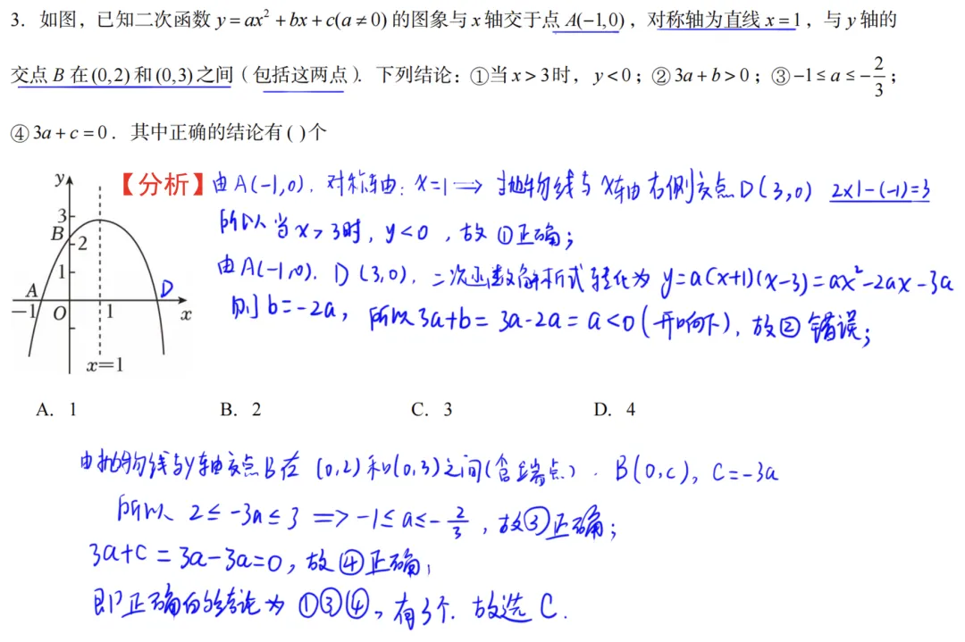 2026年中考数学总复习|二次函数的图像及其应用(手写例题) 第5张