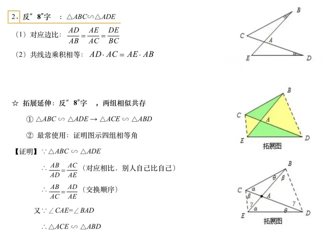 中考数学重要考点【相似模型】汇总 第6张
