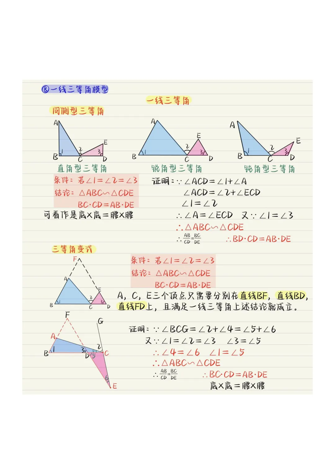 中考数学13个必考相似模型 第5张