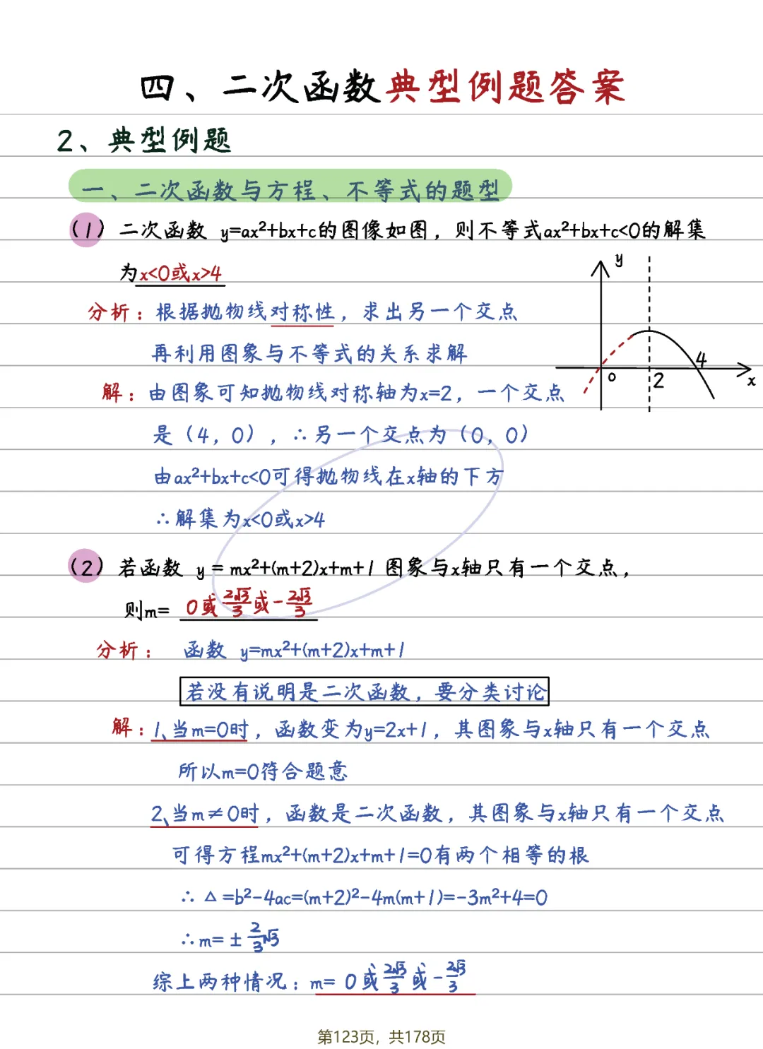 中考数学 | 二次函数14条知识清单及典型例题含答案 第58张