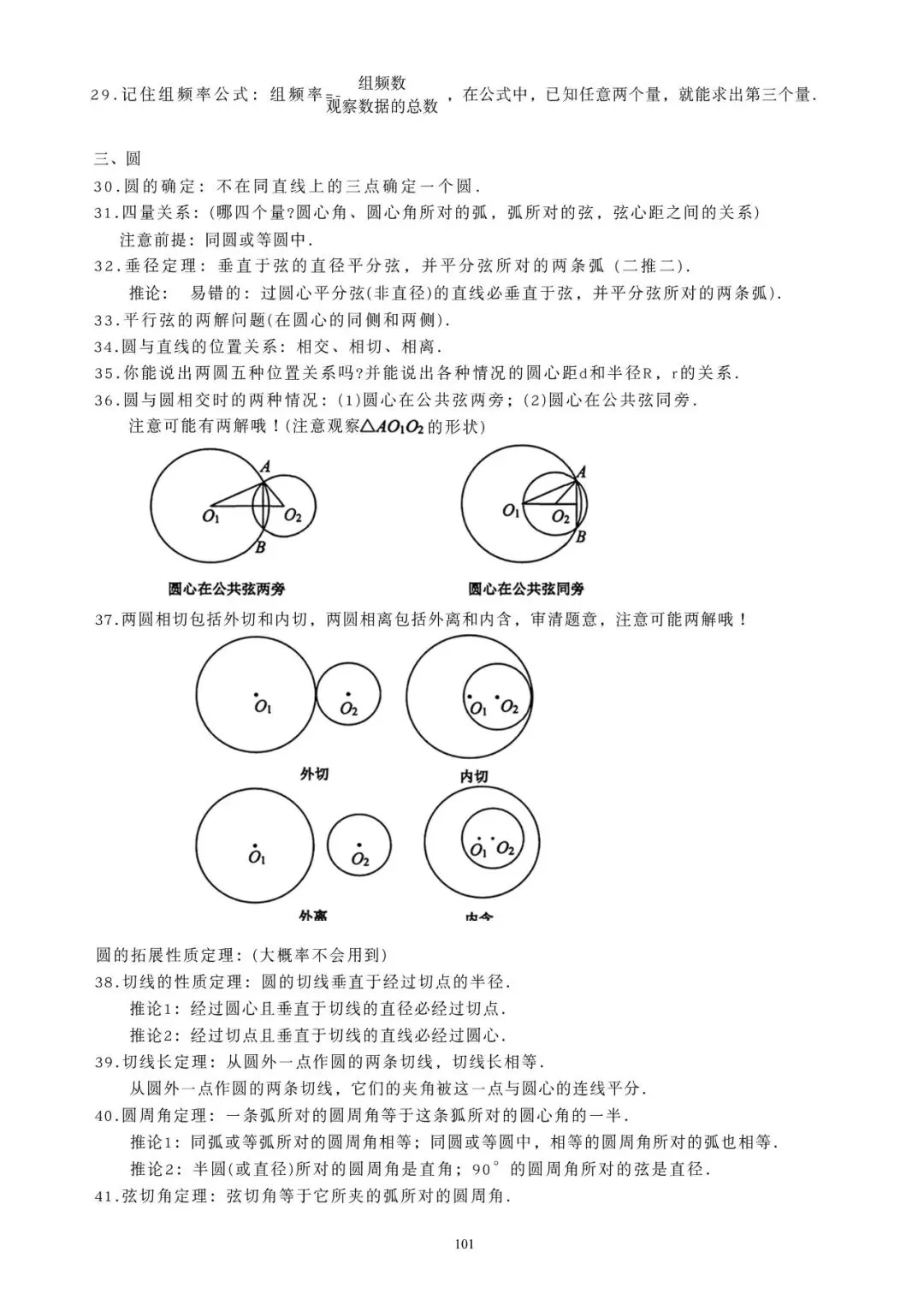 2026届上海初中数学中考知识点汇总 第3张