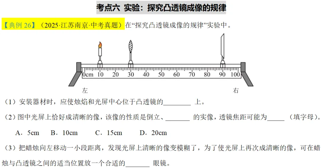 2026年中考物理知识清单|透镜及其应用-第45张图片-四季读书网