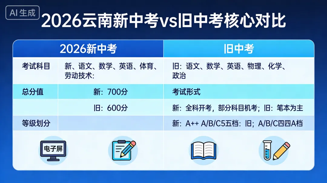 2026年云南中考最新政策,家长必看-第4张图片-四季读书网