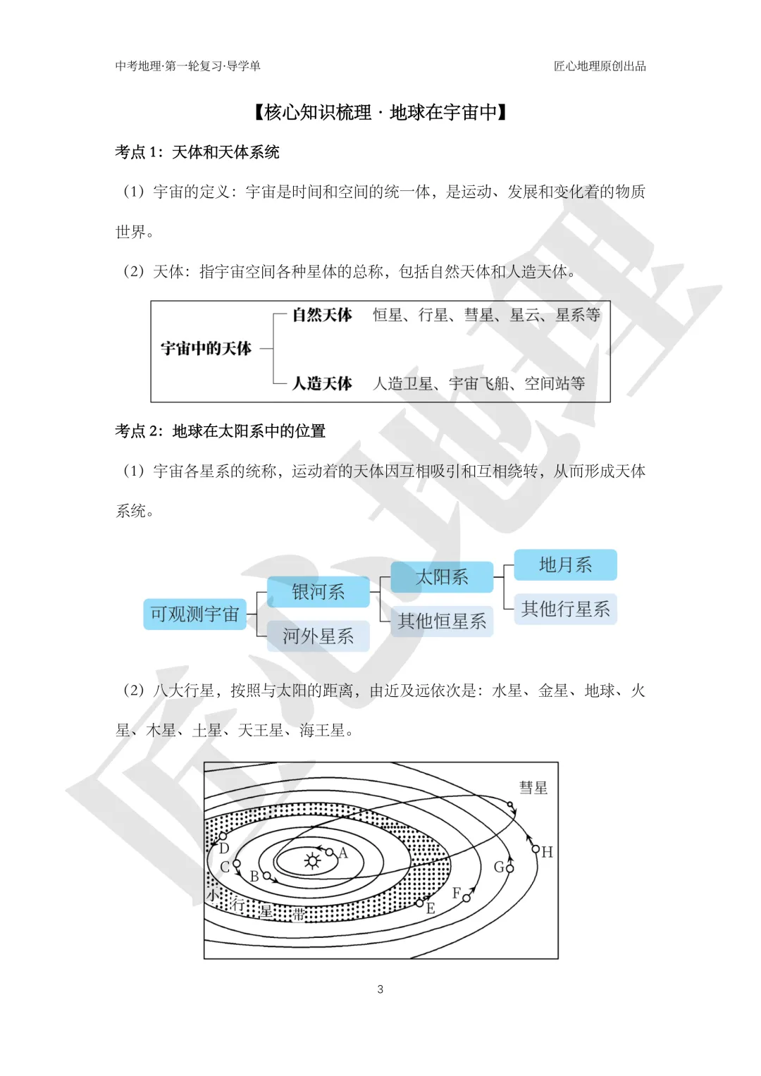 新教材 | 中考一轮复习·地球的宇宙环境(课件+导学单+练习题)-第8张图片-四季读书网