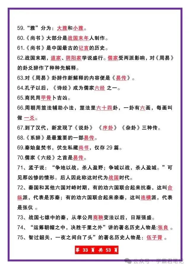 中考名著题:《经典常谈》章节概括+导图+习题-第13张图片-四季读书网