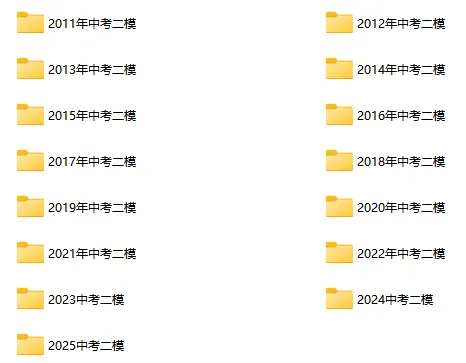 2011-2025天津中考二模卷汇总(可下载) 第1张