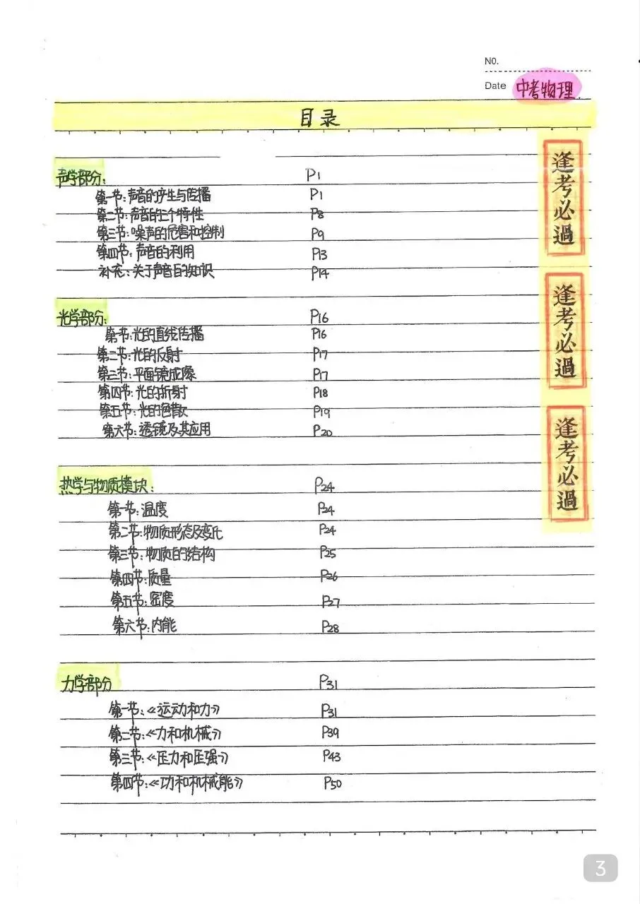 初中物理 中考物理状元笔记(142页).pdf 第5张