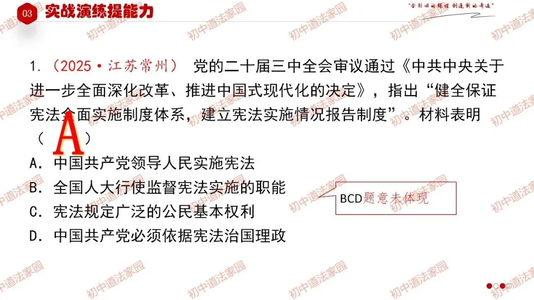 2026年中考道德与法治一轮复习高效培优 专题13 坚持宪法至上(八上) 第28张