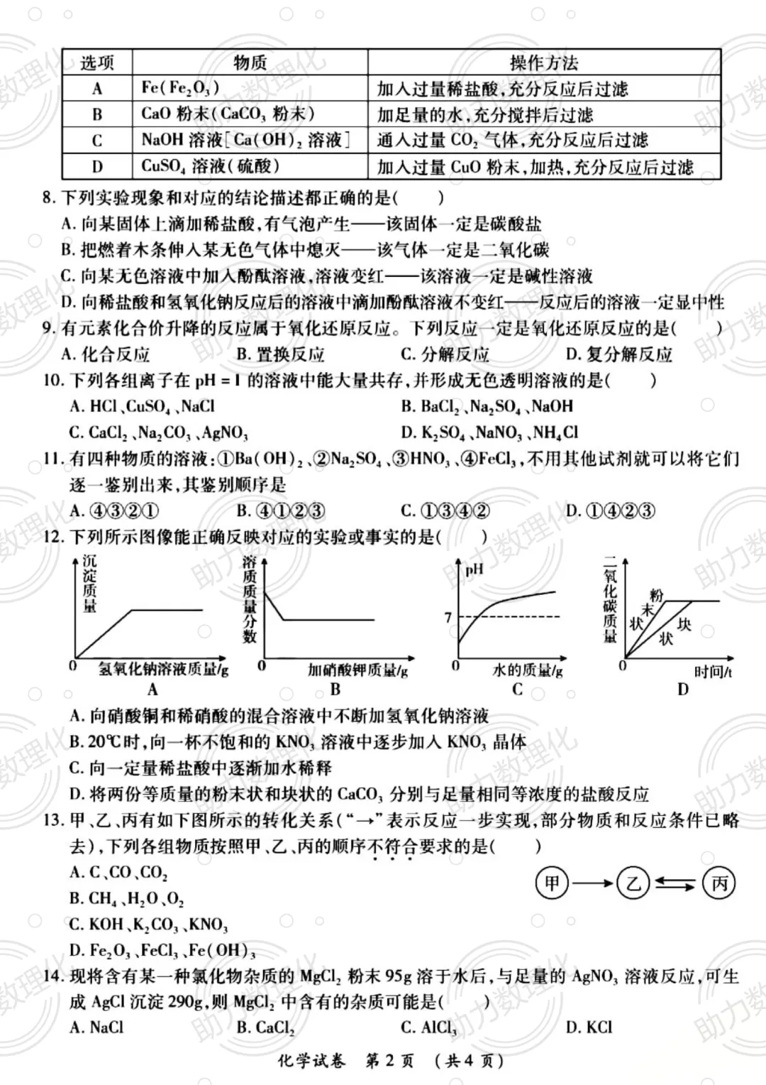 【郑州模拟】2022年郑州市外国语中学中考一模试卷及答案(7科含听力) 第10张