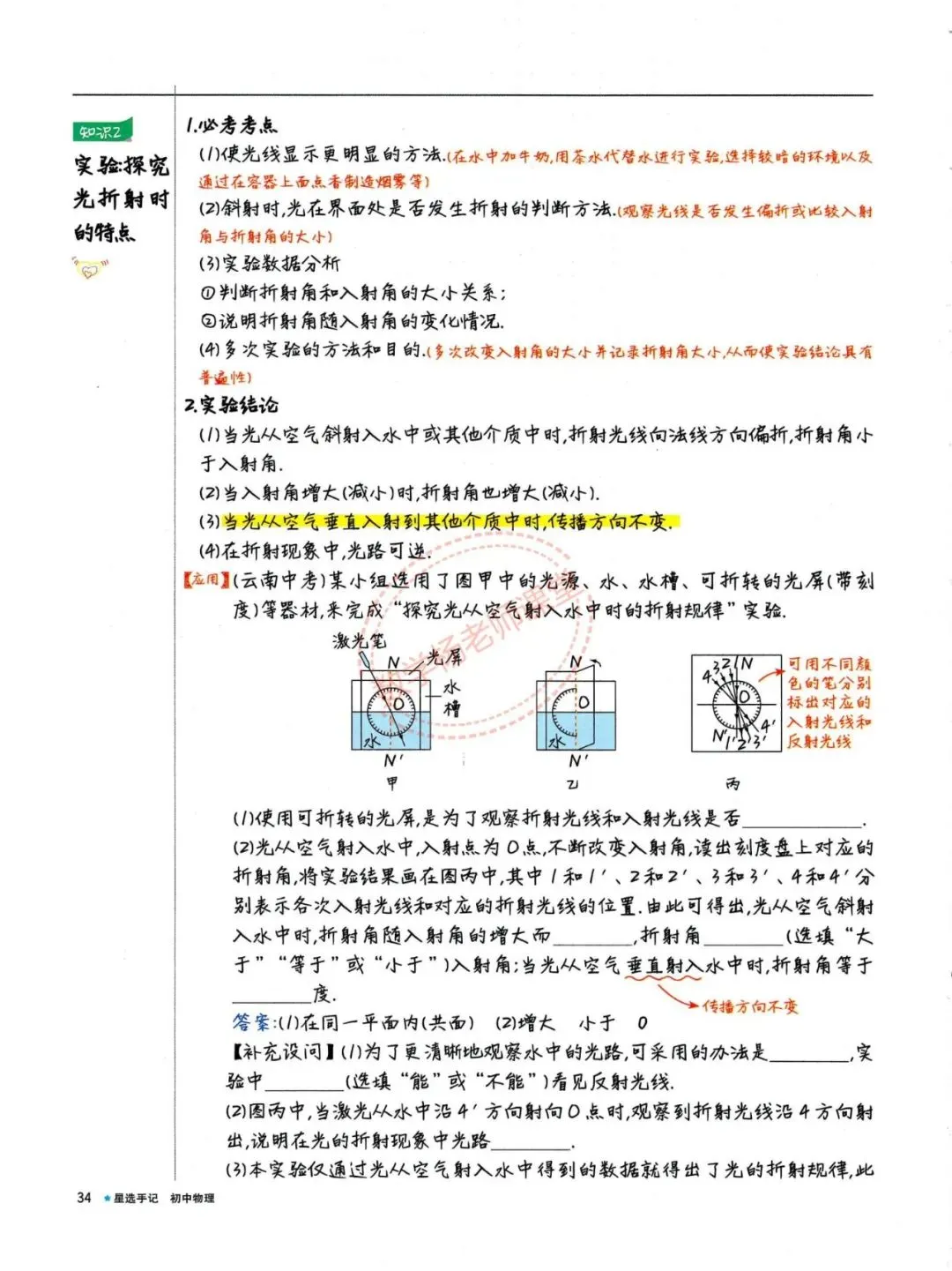 中考物理——最全物理学霸手写笔记 第32张