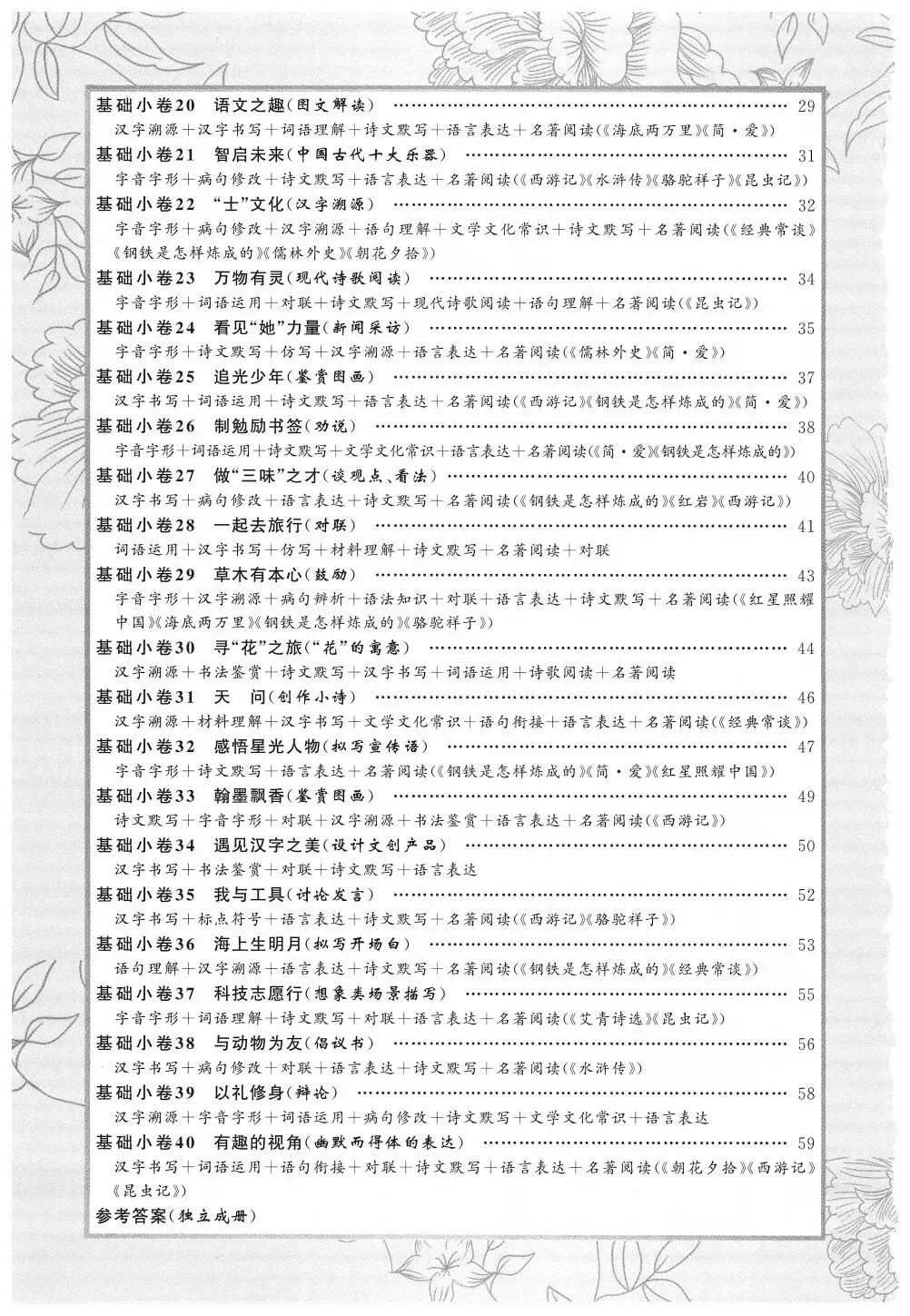 太赞了!中考复习主题情境式基础小卷共40天 第3张