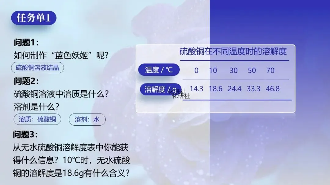 【中考化学复习课件】蓝色妖姬——硫酸铜晶体玫瑰花(溶液复习) 第4张