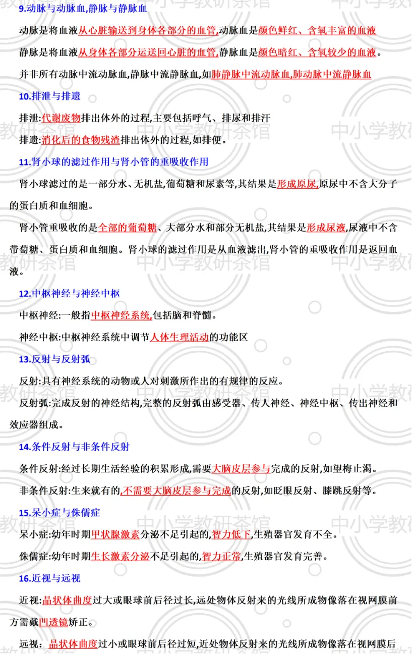 【中考生物提分必备】23组易错易混概念,助你拿下满分! 第1张 【中考生物提分必备】23组易错易混概念,助你拿下满分! 第1张