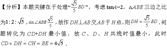 中考数学几何最值问题之“胡不归”问题 第22张