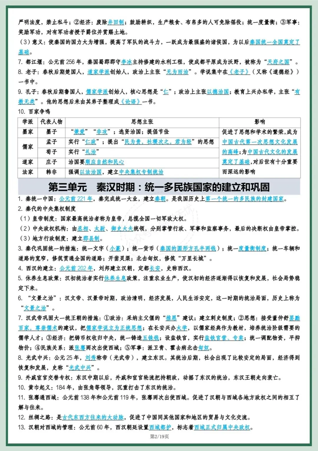 中考历史|2026年中考历史全六册高频点速记(背诵+默写)提分必备!必背!完整电子版可打印! 第4张