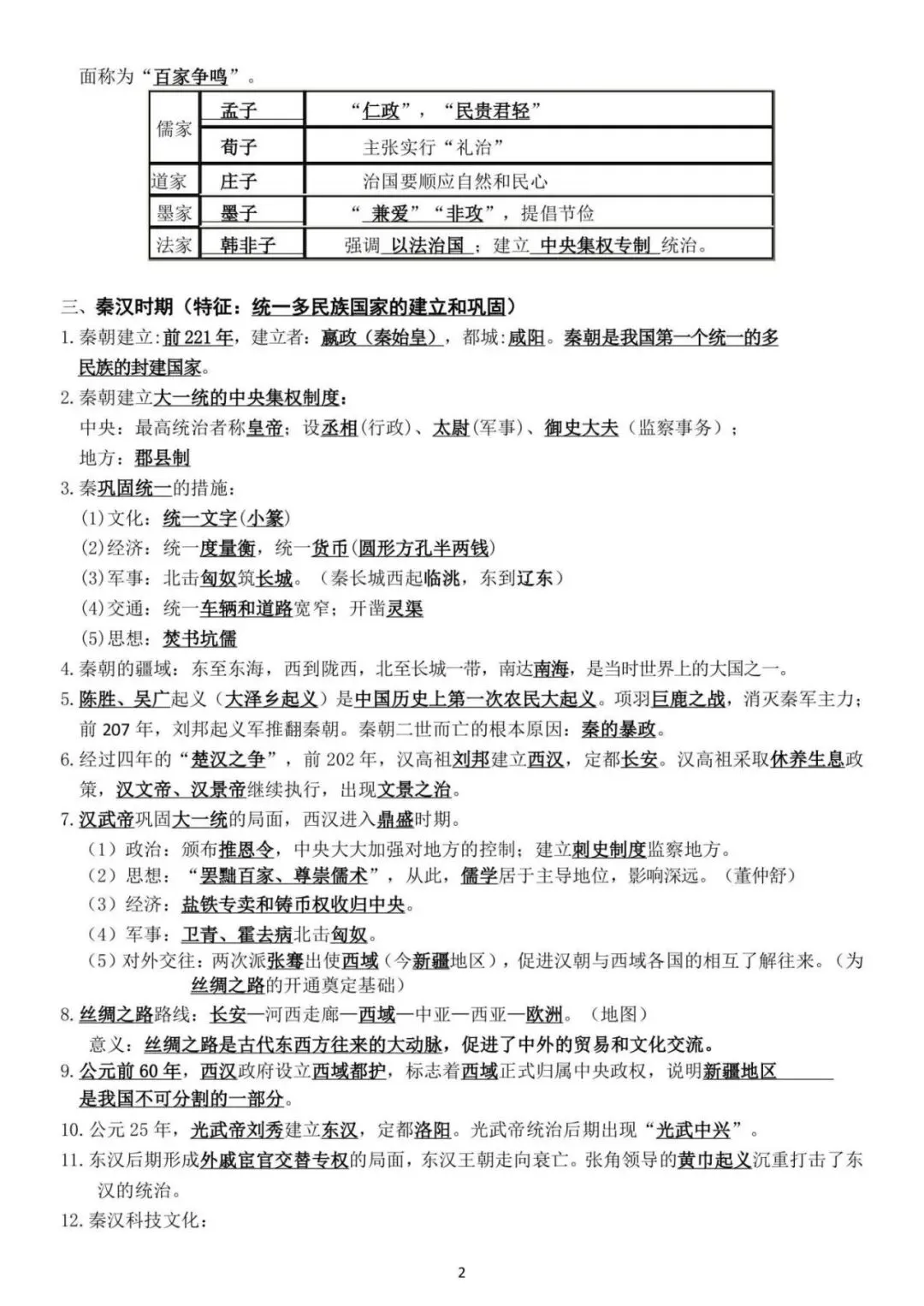 初中中考历史汇总复习,重点知识点全概括,完整电子版可打印 第3张 初中中考历史汇总复习,重点知识点全概括,完整电子版可打印 第3张