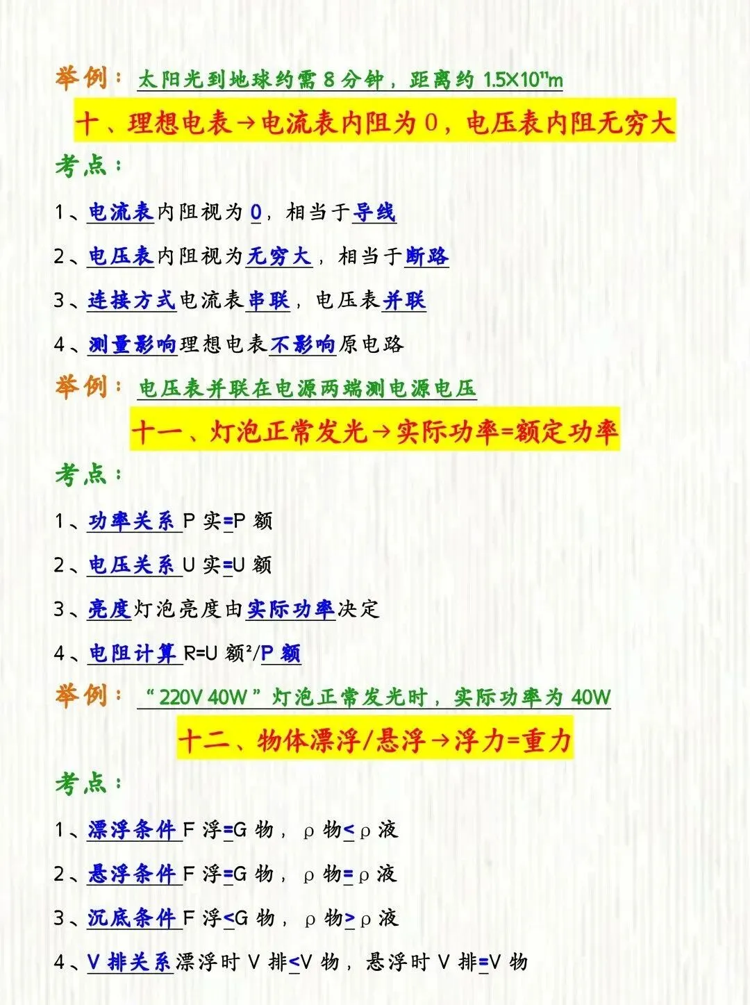 2026中考物理 | 常考隐含条件必背15条! 第5张