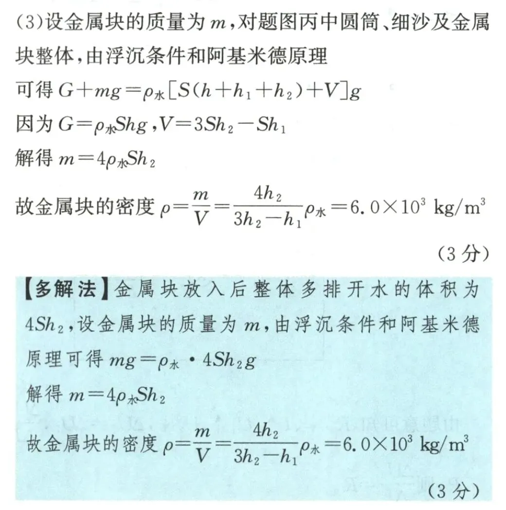 中考物理浮力压轴题!(含答案) 第3张