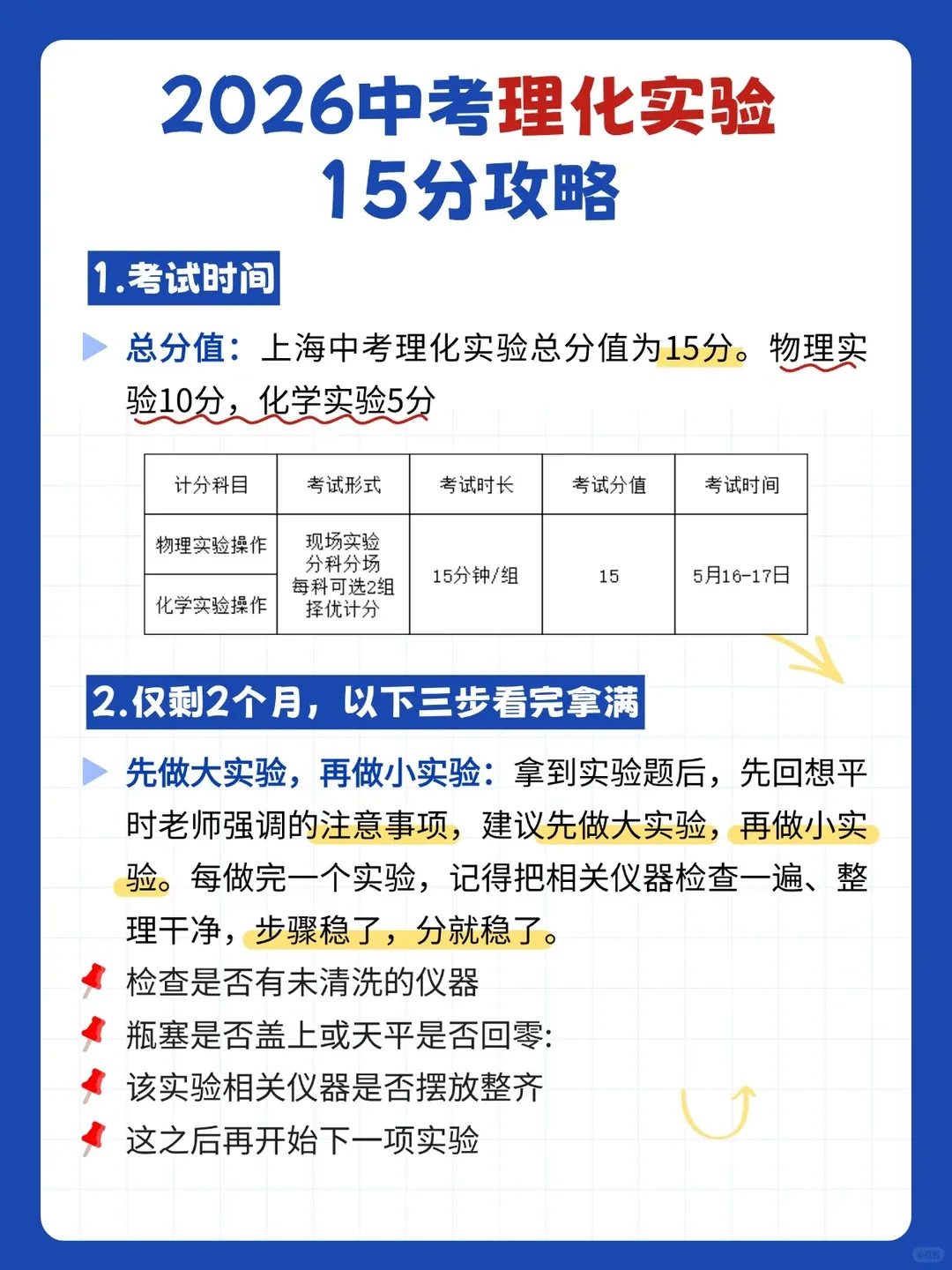 2026上海中考理化实验【攻略+试题+操作视频+注意事项】 第5张