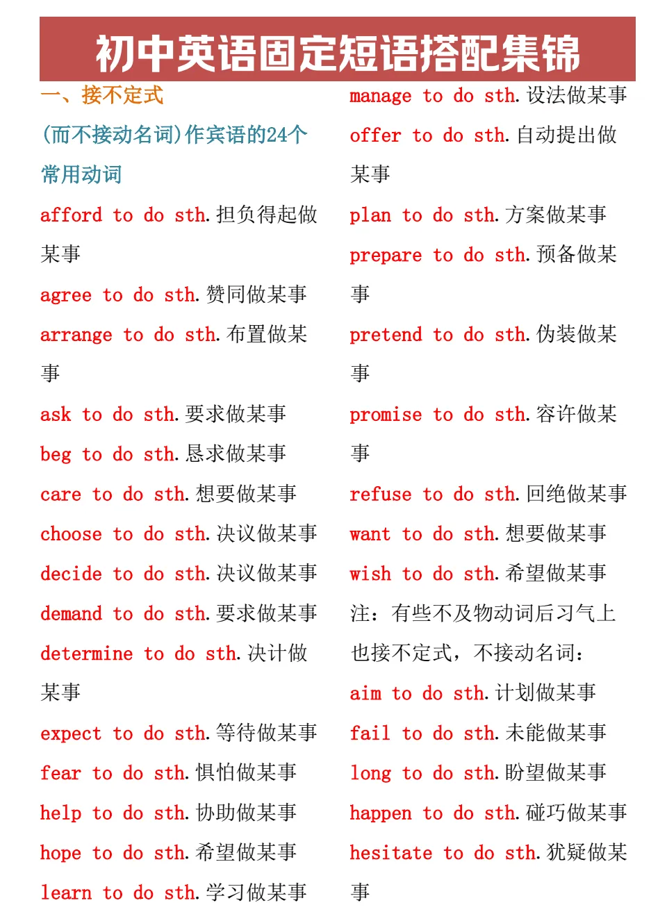 【中考】2026中考英语【核心短语+语法大全汇总+固定短搭配】可下载打印 第4张